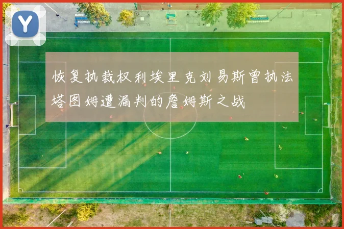 恢复执裁权利埃里克刘易斯曾执法塔图姆遭漏判的詹姆斯之战