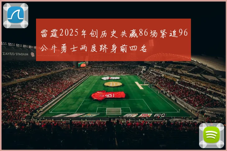 雷霆2025年创历史共赢86场紧追96公牛勇士两度跻身前四名